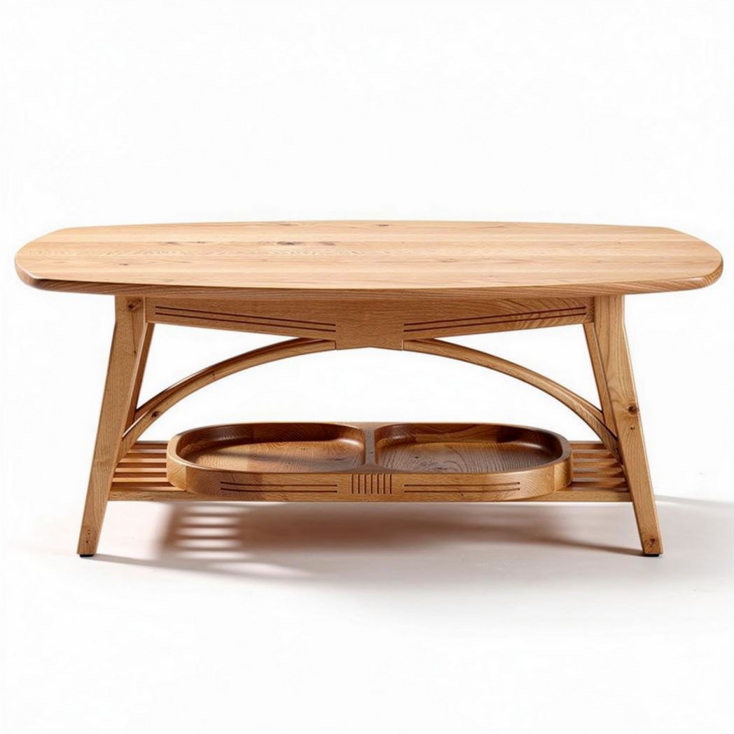 Table basse en bois avec rangement 120 x 60 x 45 cm espace contemporain