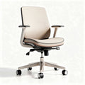 Chaise ergonomique en tissu beige avec accoudoirs ajustables dimensions 50 x 60 x 95cm