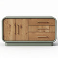 Meuble de rangement en bois avec trois tiroirs et deux portes 80 x 40 x 50cm