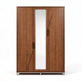 Armoire en bois avec miroir dimensions 80 x 45 x 180cm couleur chêne naturel